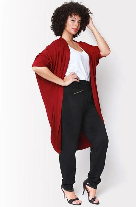 Mia Cocoon Cardigan // Bordeaux