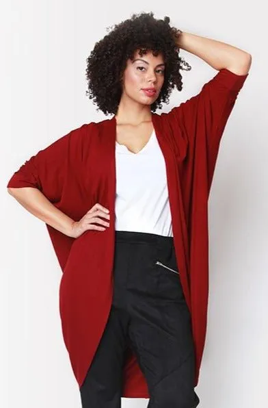 Mia Cocoon Cardigan // Bordeaux