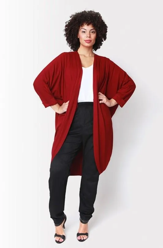 Mia Cocoon Cardigan // Bordeaux