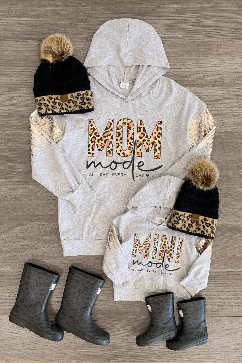 Mom & Me - "Mom & Mini Mode" Sequin Hoodie