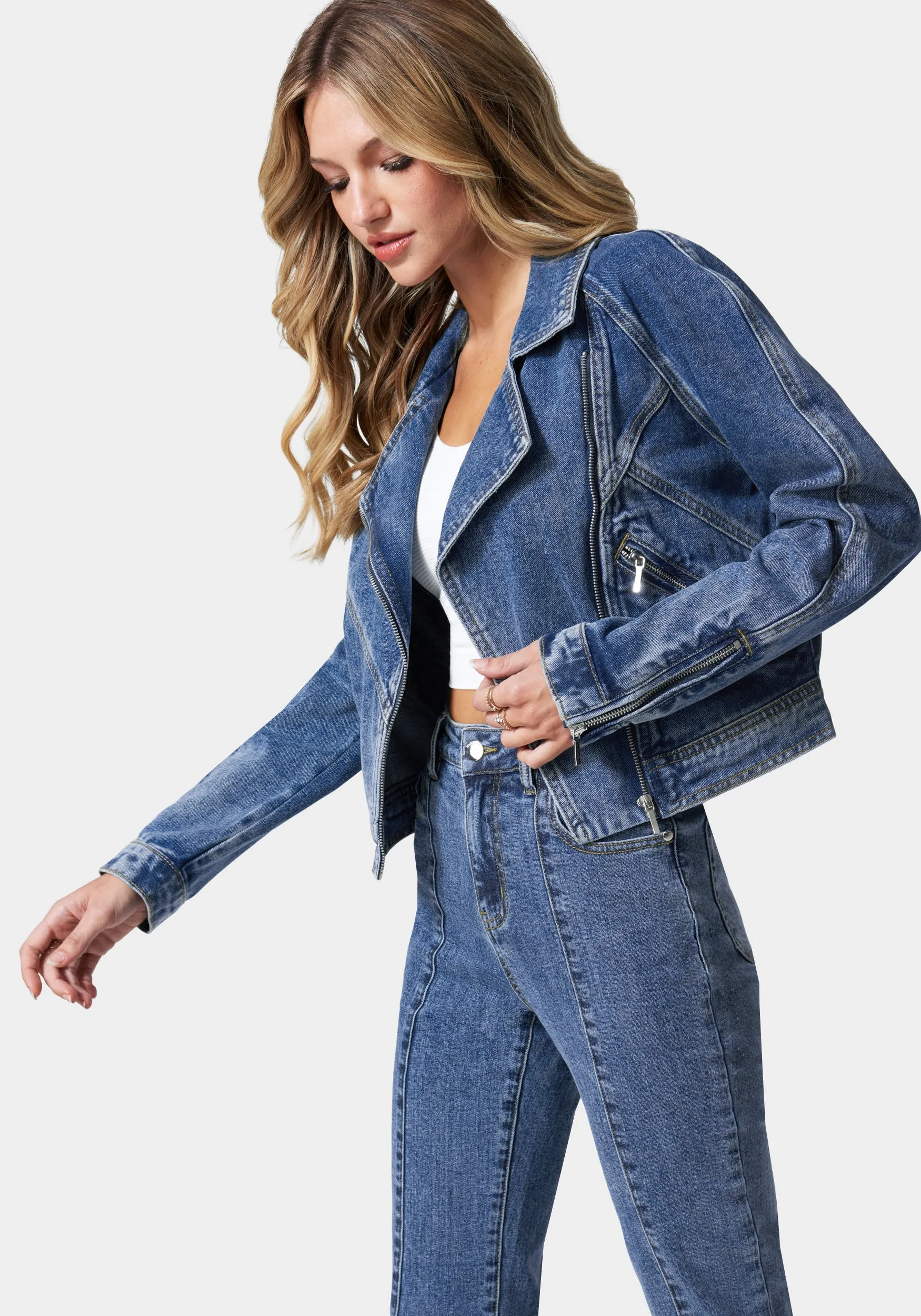 Moto Denim Jacket