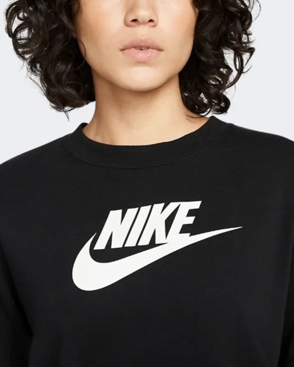 Nike Sportswear Club Fleece Women Lifestyle Sweatshirt Black/White Dq5832-010