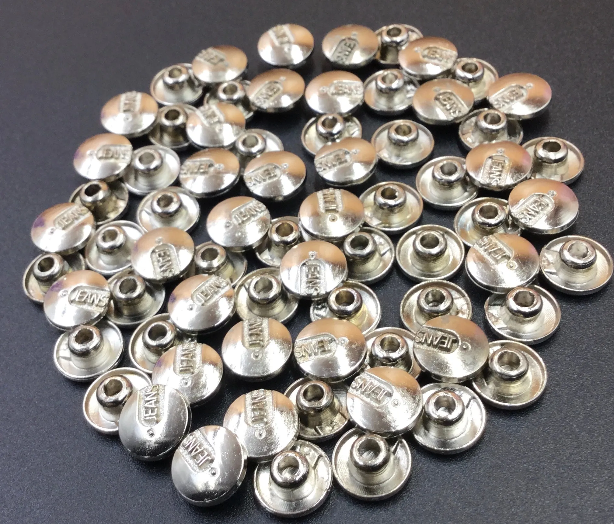 Off White Circular Nickel Rivet Buttons