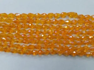 Orange Drop Crystal Glass Beads (Wholesale)