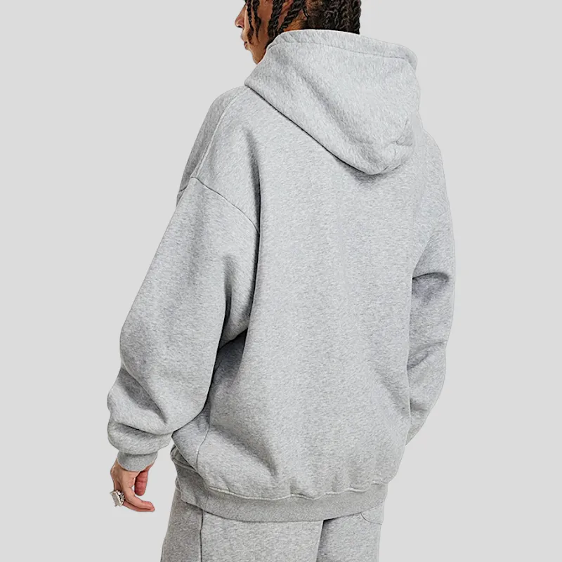 Overiszed fit pullover hoodie with graphic stripe