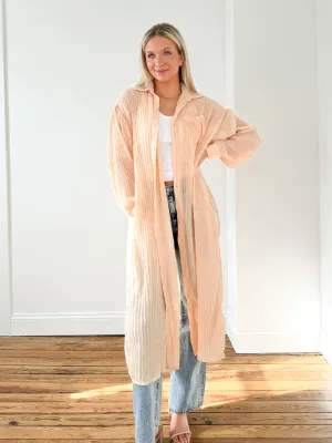 Pembrooke Button Down Duster  - Peachy