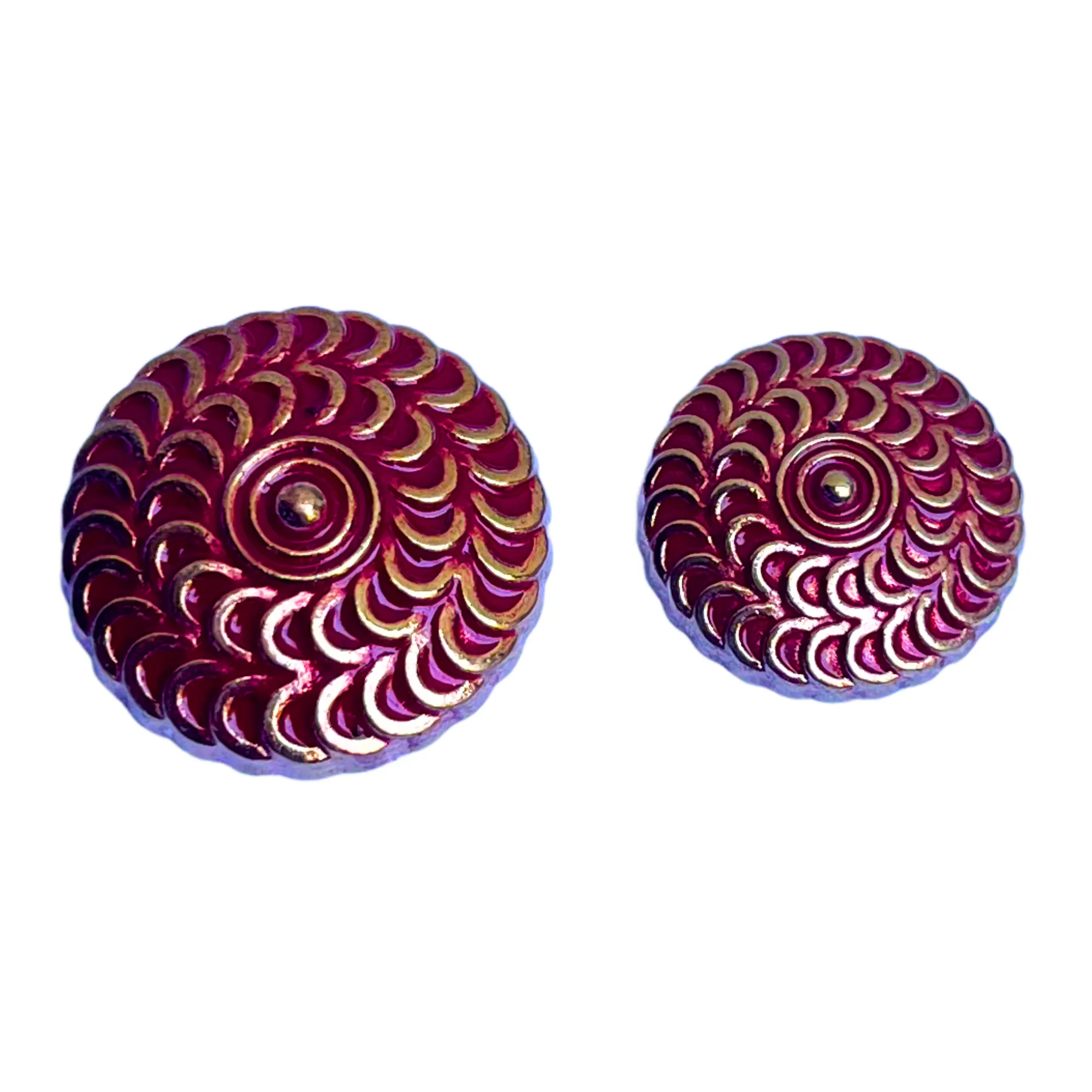 Red & Golden Designer Metal Buttons