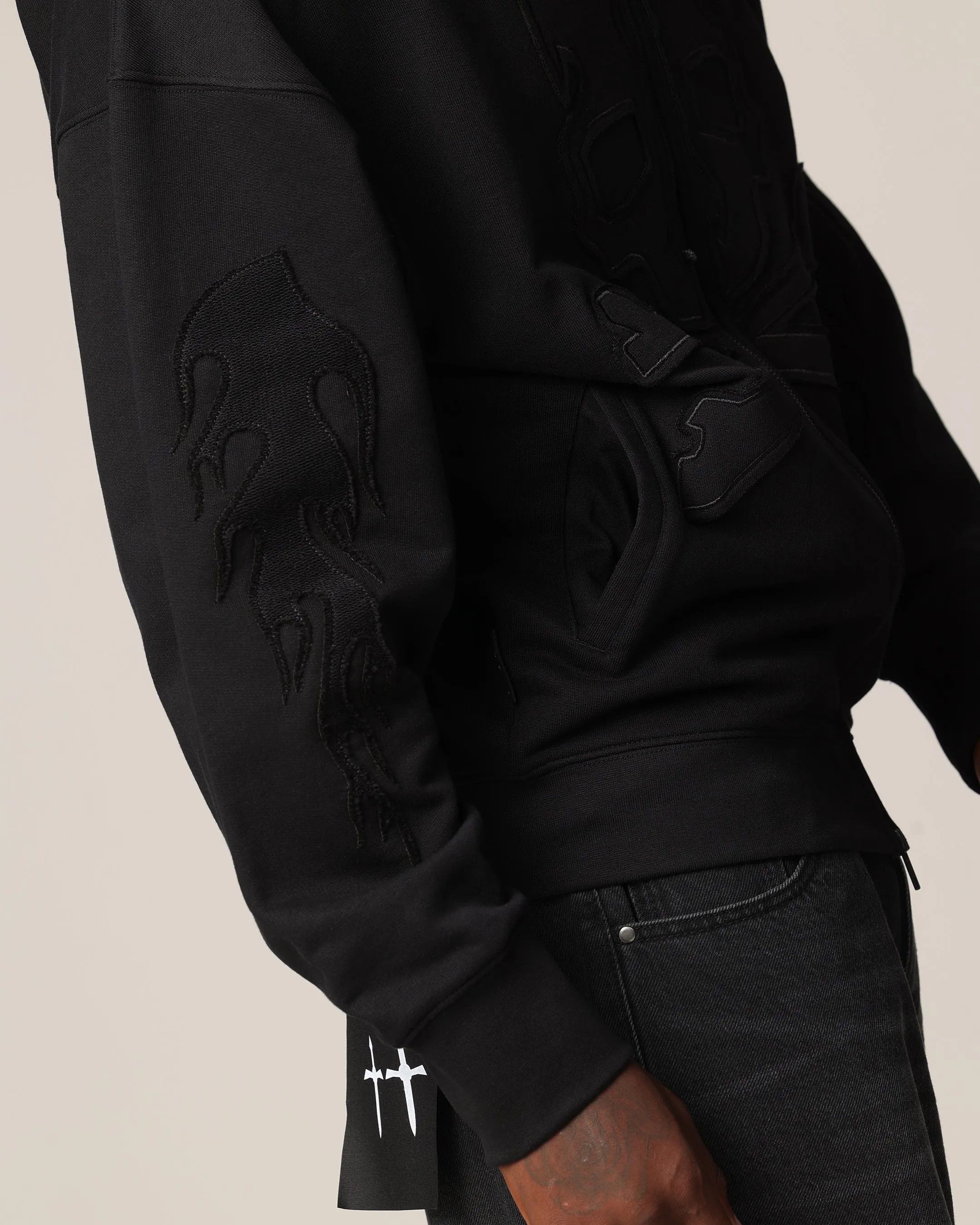 Saint Morta Hellfire Zip Hoodie Black