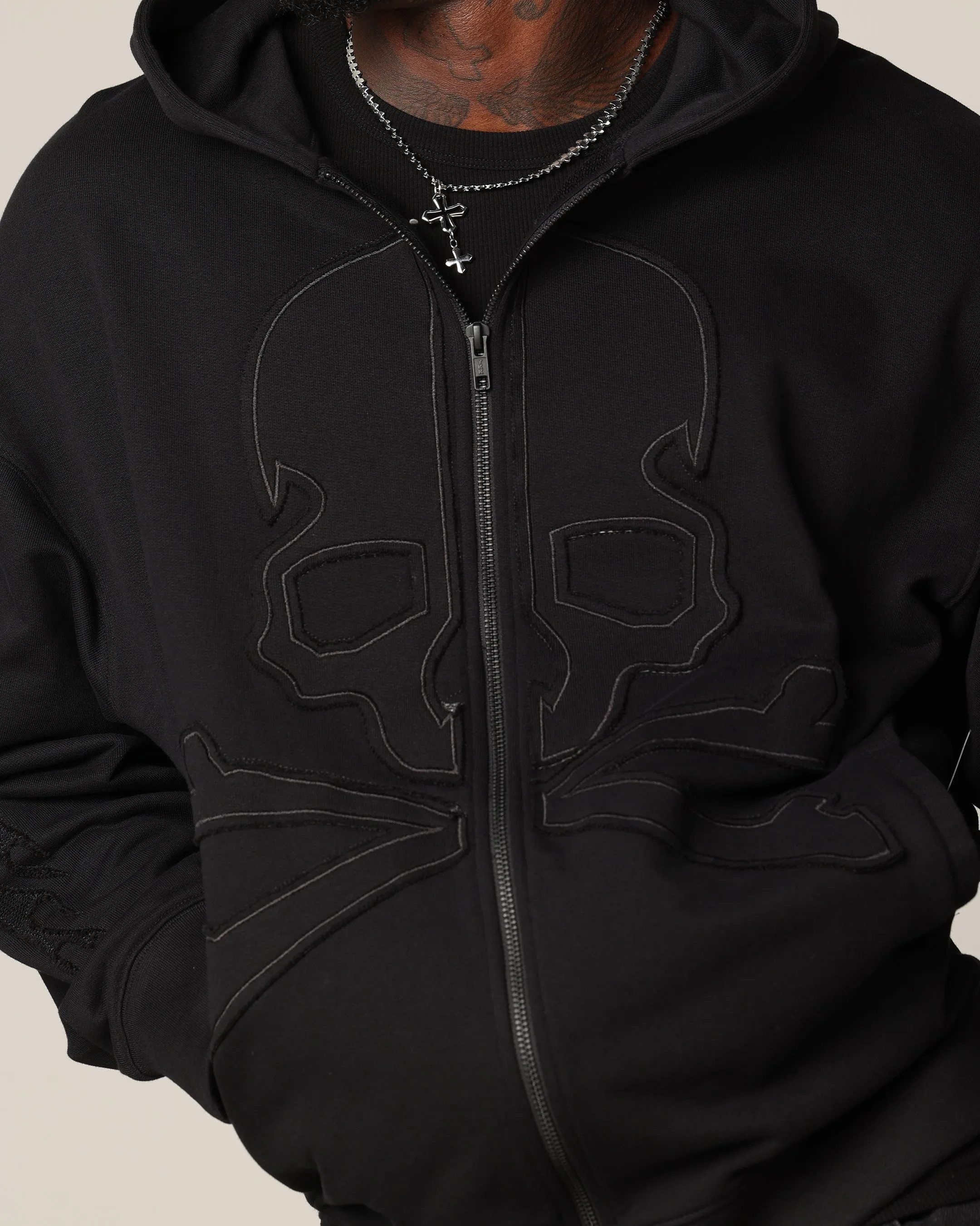 Saint Morta Hellfire Zip Hoodie Black