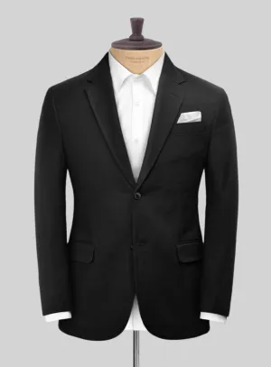 Scabal Black Cotton Stretch Jacket