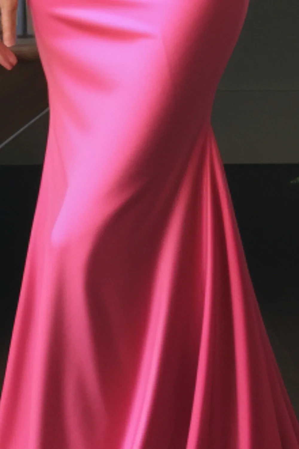 Slim Fit Strapless Pink Prom Dress