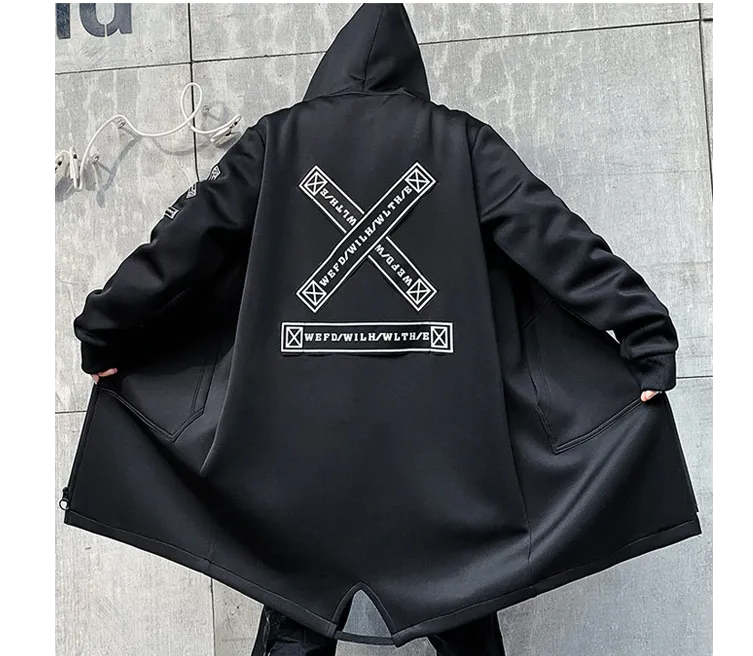 Techwear Jacket - Cyberpunk Cyber Goth Dark Academia Cyber Fashion Edgy Alt Anime Y2k