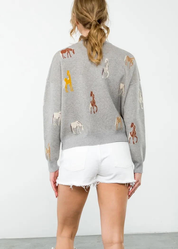 THML Ocala Horse Patern Knit Sweater ***FINAL SALE***