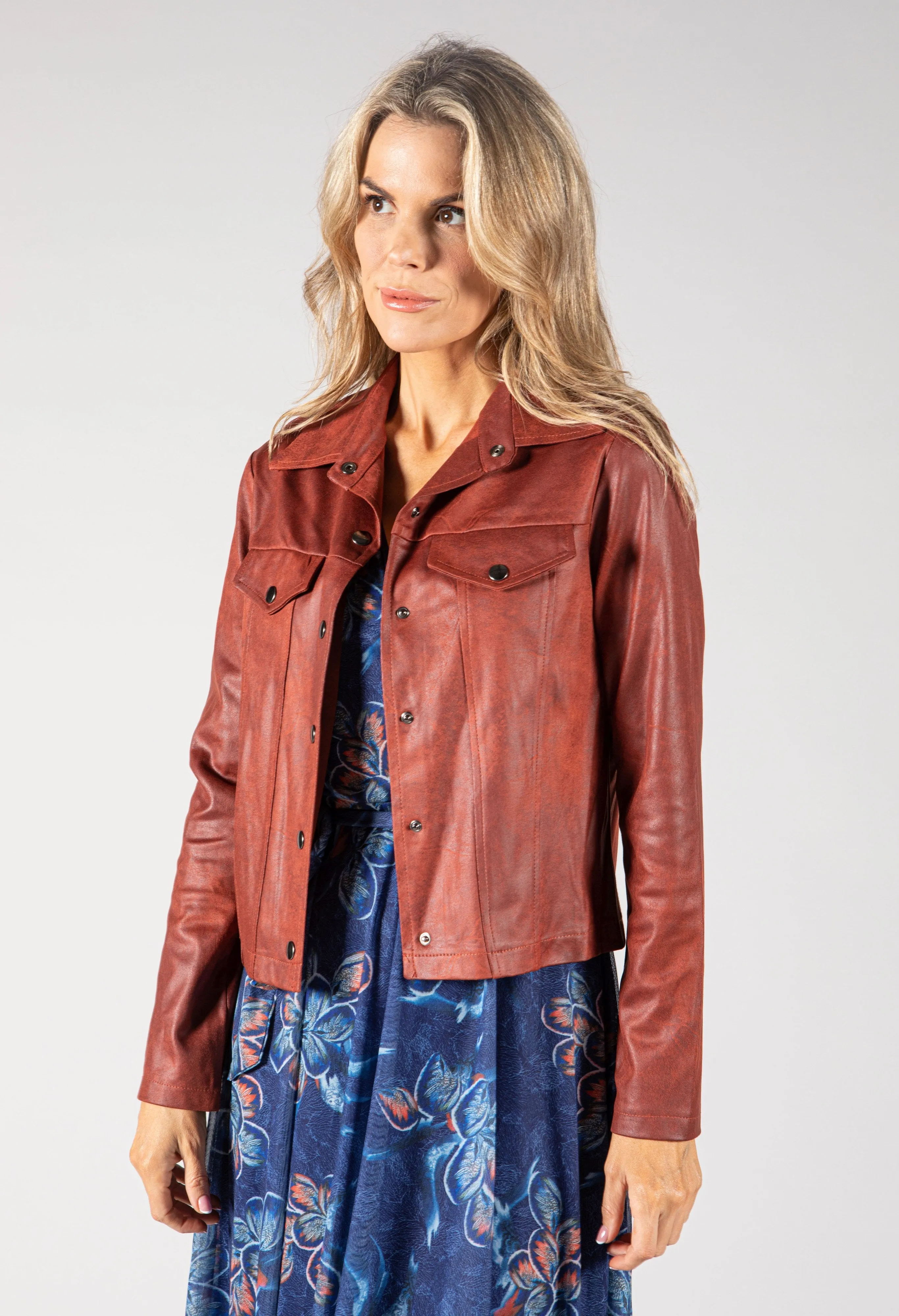 Vintage Leather Look Jacket-3