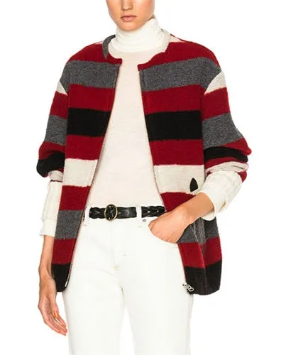 WC-4059W DESIGNER STRIPED BOILED WOOL. ISABEL MARANT. ITALY