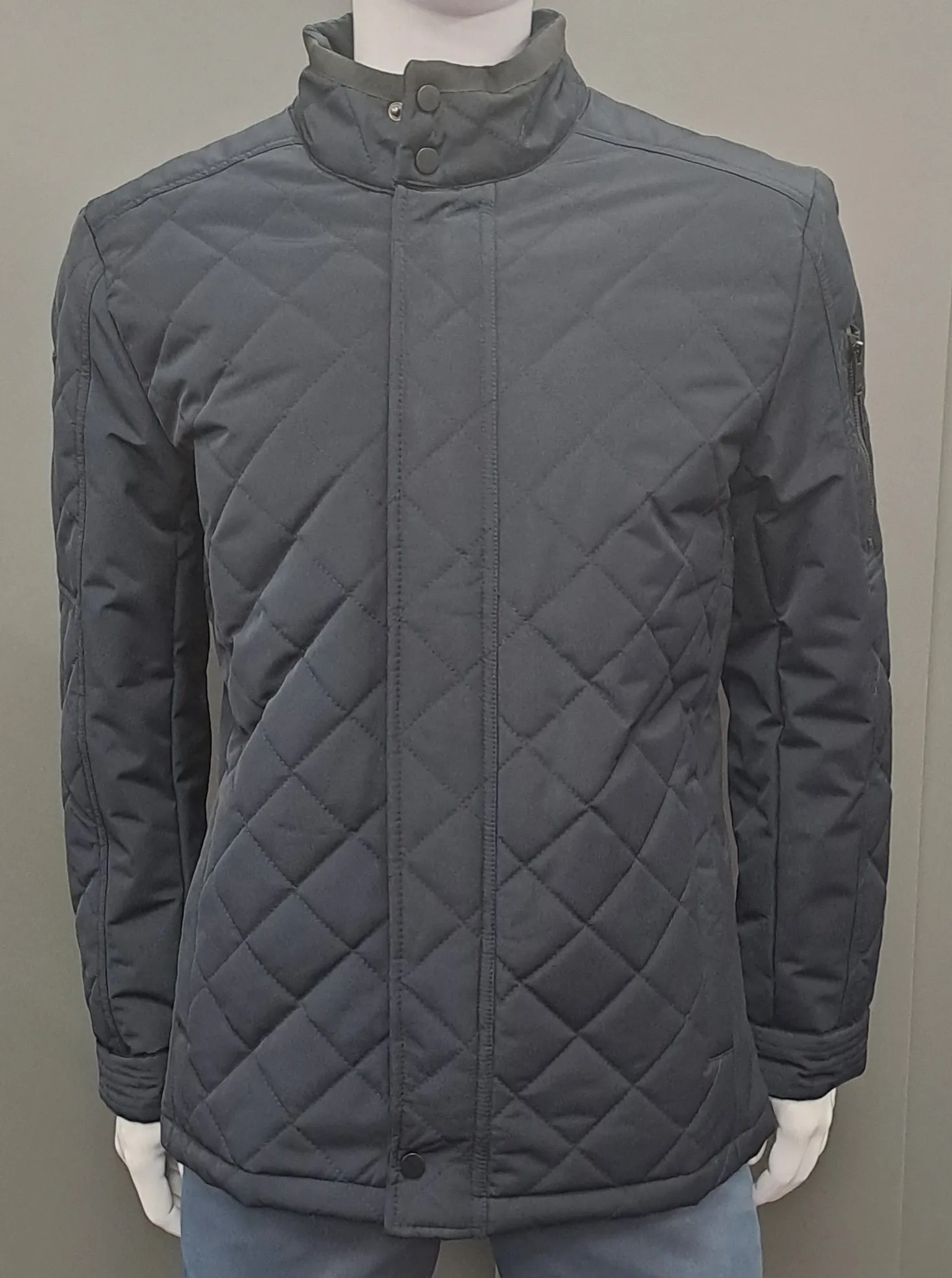 White Label Osbourne Quilted Coat - Navy