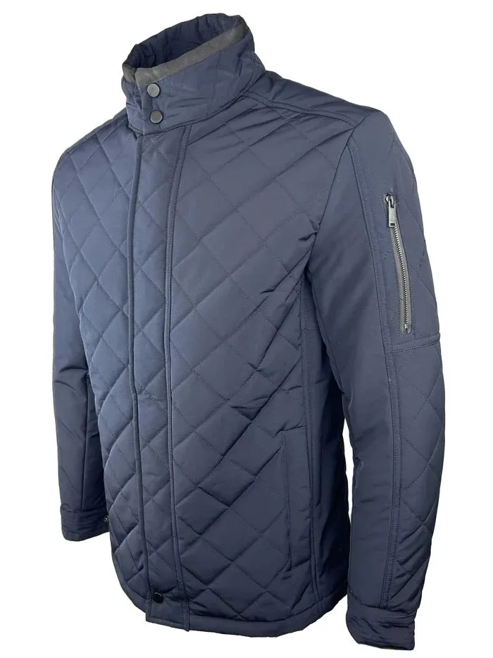 White Label Osbourne Quilted Coat - Navy