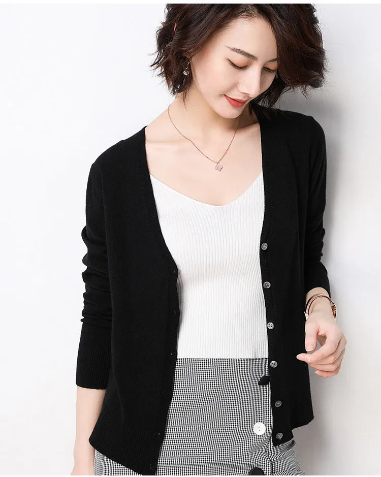 Women Cardigan Sweater Korean Trendy Matching Outerwear