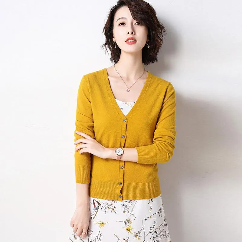 Women Cardigan Sweater Korean Trendy Matching Outerwear