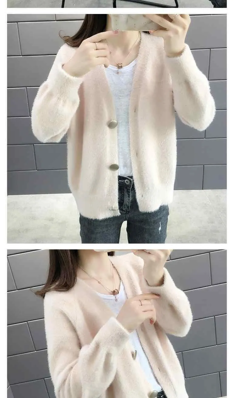 Women Knitted Sweater Cardigan Coat Jacket Top Jumper Loose Casual Chandails Pull Hiver