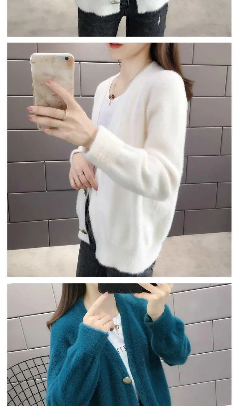 Women Knitted Sweater Cardigan Coat Jacket Top Jumper Loose Casual Chandails Pull Hiver