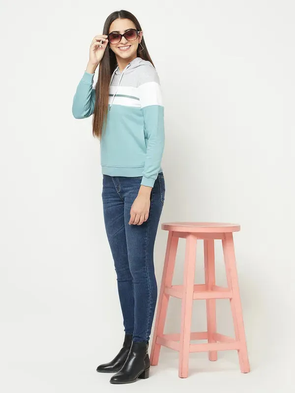 Women Light Teal Sweatshirts