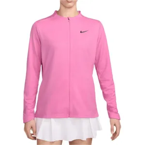 Women`s Dri-FIT UV Advantage Full Zip Tennis Top Playful Pink and Black