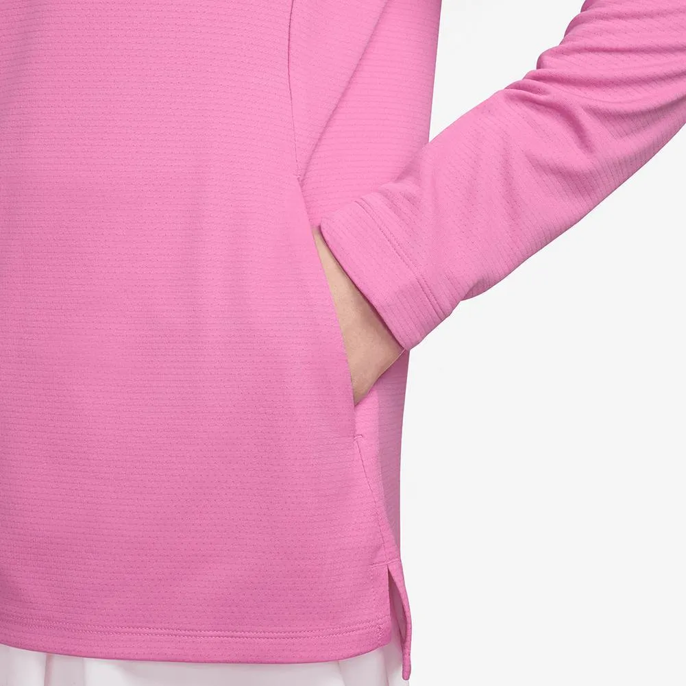 Women`s Dri-FIT UV Advantage Full Zip Tennis Top Playful Pink and Black